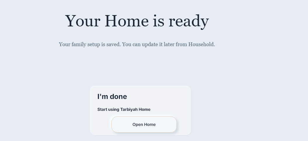 Choose Open Home.