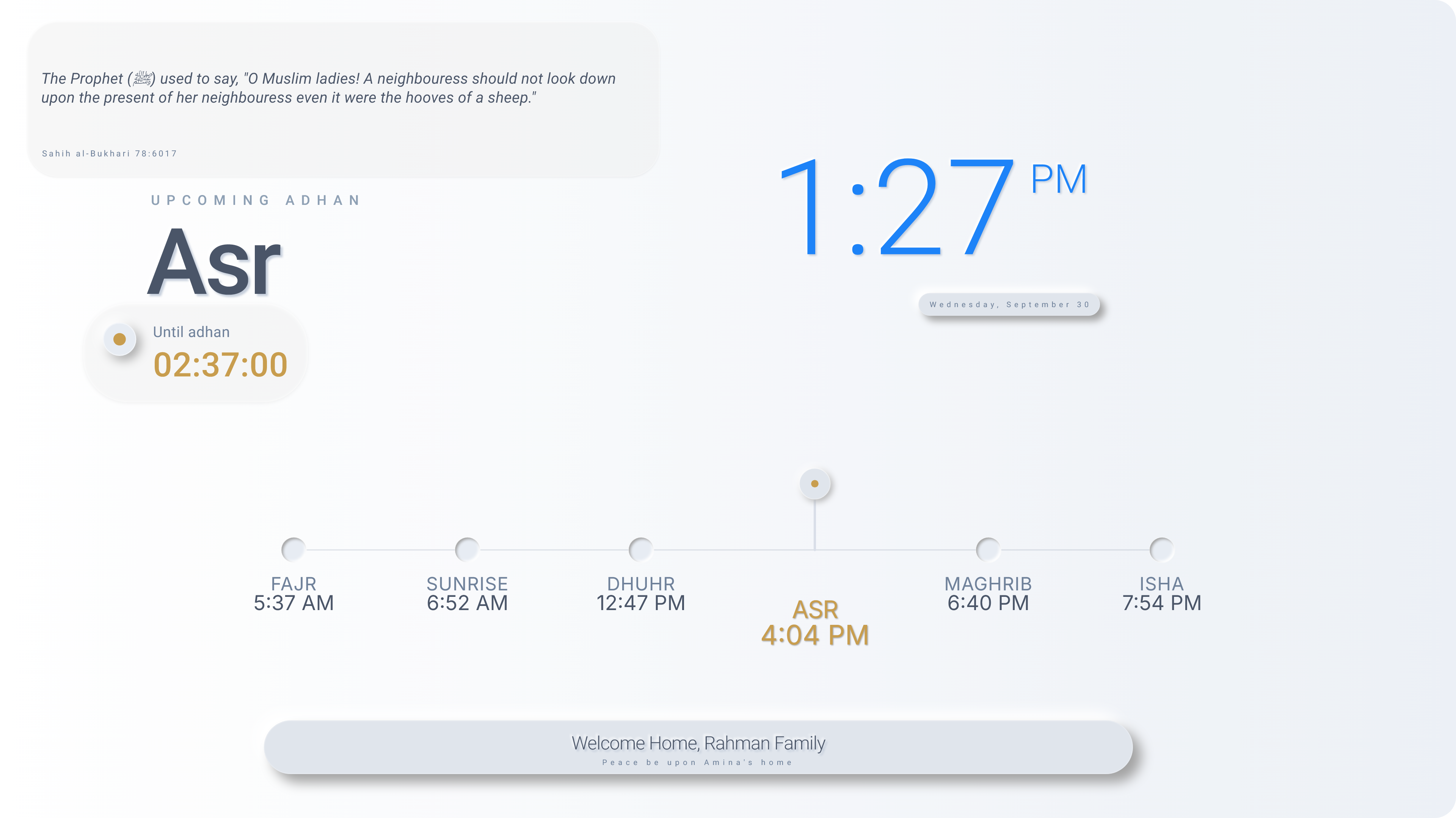 Home is the main screen.